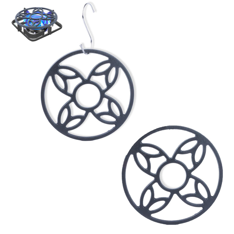 2Pack Cast Iron Gas Stove Ring Reducer Trivet for Gas Hob, Work Support Gas Ring Reducer for Stove, Hot Pot Stand for Kitchen Cooktop 7.48inch