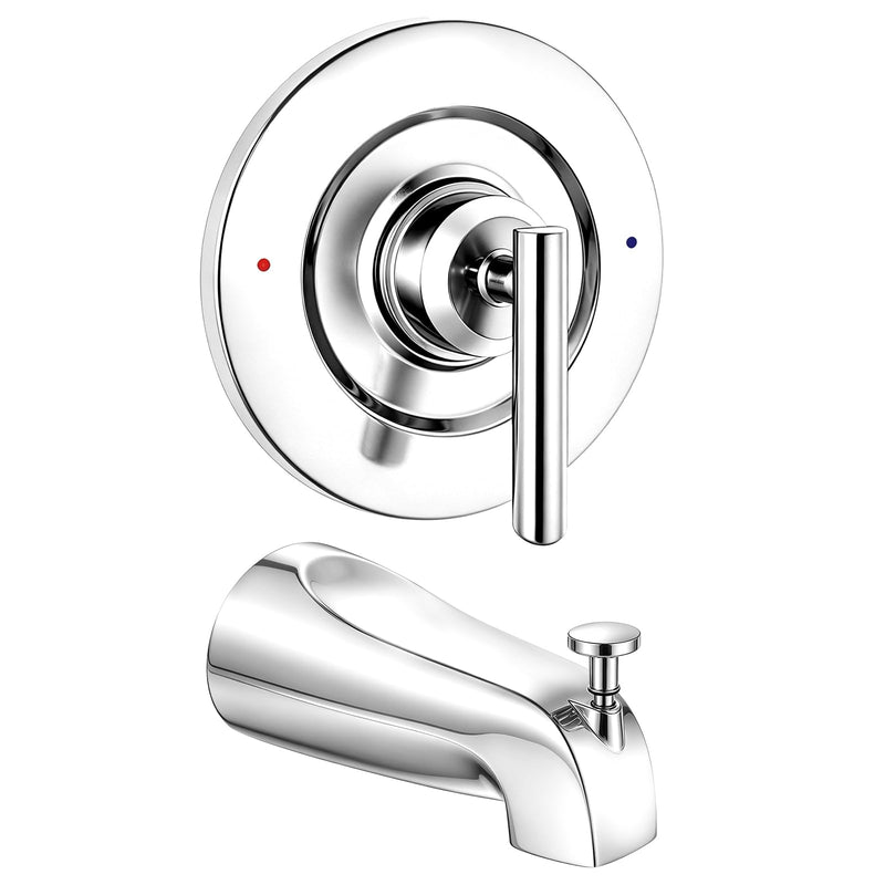 Shower Trim Kit with Tub Spout, Compatible with Moen Gibson Posi-Temp T2901 Polished Chrome