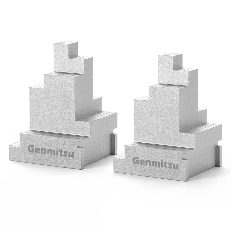 Genmitsu 2pcs Clamp Blocks, 8 Adjustment, Workholding Spacer for Vise & Hold Down Clamps, Expand Clamping Range for CNC Router Machine