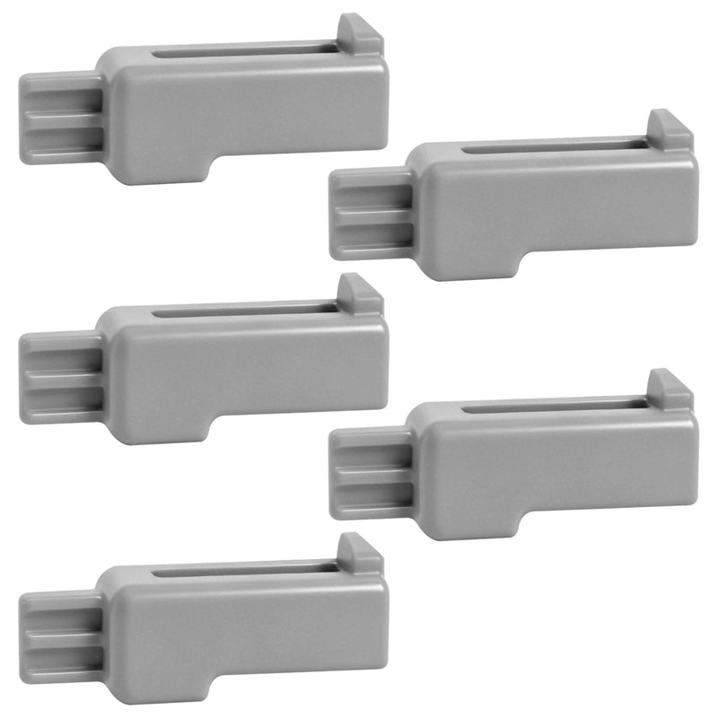 Gate Latch Replacement 5-Pack for Top Button Only, Thickened ABS One-Piece Design, Easy Install and Replace, Universal Parts Compatible with Regalo 1161 & Select Carlson Gates Etc, Gray 5 Pack