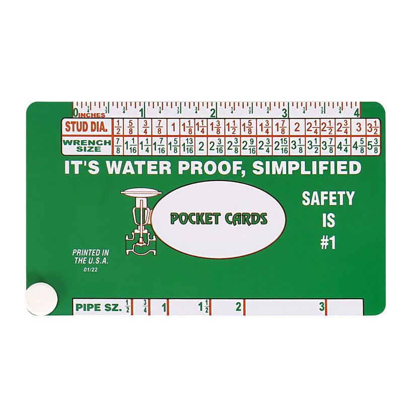 Waterproof Pocket Cards for Pipefitter,Reference Charts and Formulas for Plumbing | Compact and Portable Pipe Fitting Tools for Pipeline Installation Professionals