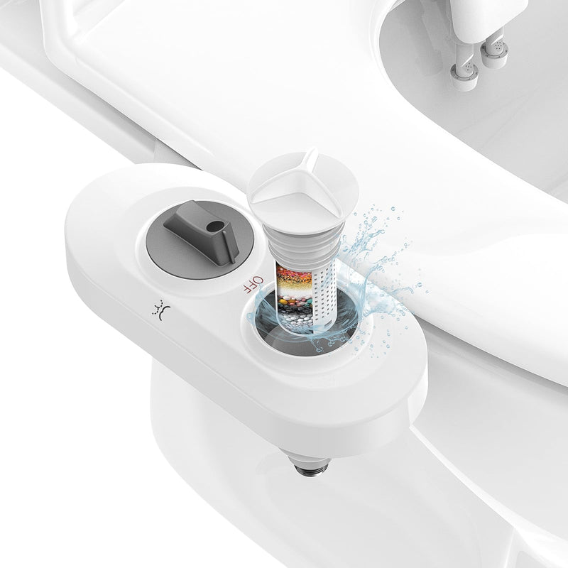 Filtered Bidet Attachment for Toilet Seat，300，Apple Grey