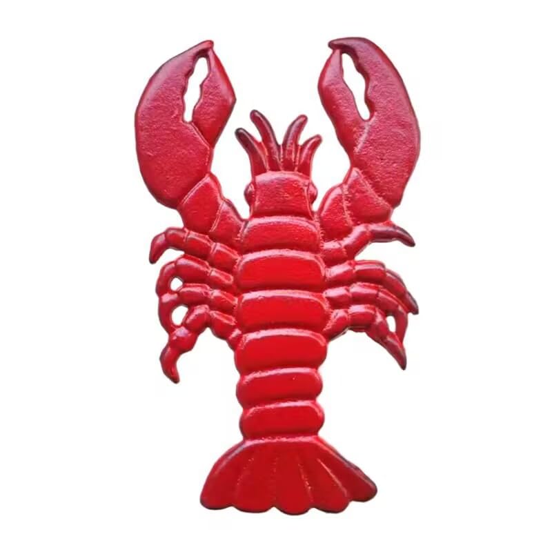 The Bridge Collection Cast Iron Lobster Trivet – Nautical Hot Dish Pad for Kitchen and Dining Tables – Coastal Seafood Table Protector for Beach House Dining