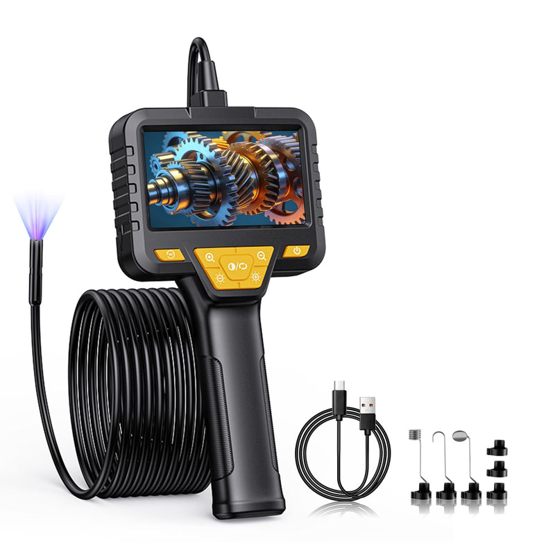 Endoscope Camera with Light: 4.3" 1080P HD Borescope Camera with 8 Adjustable LED Lights, IP67 Waterproof Snake Camera, Ideal for Inspecting Automotive Engines, Pipes, Great Tool for Men (16.5ft)