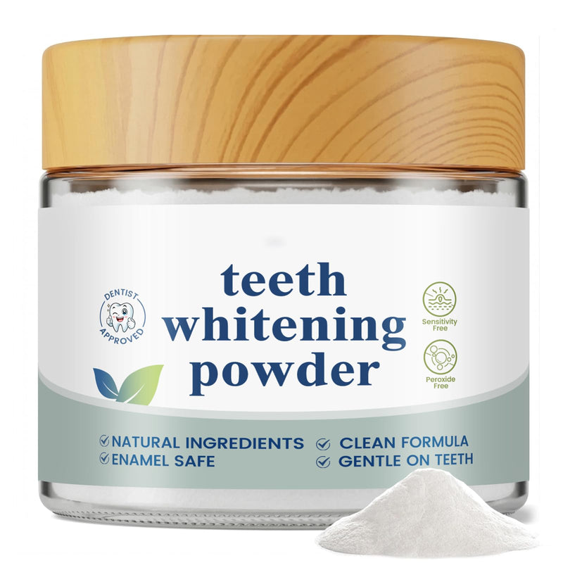 Teeth Whitening Powder for Tooth Care, Peroxide-Free Whitening Tooth Powder with Nano Hydroxyapatite & Enzymes, 50 Gram (1) 1