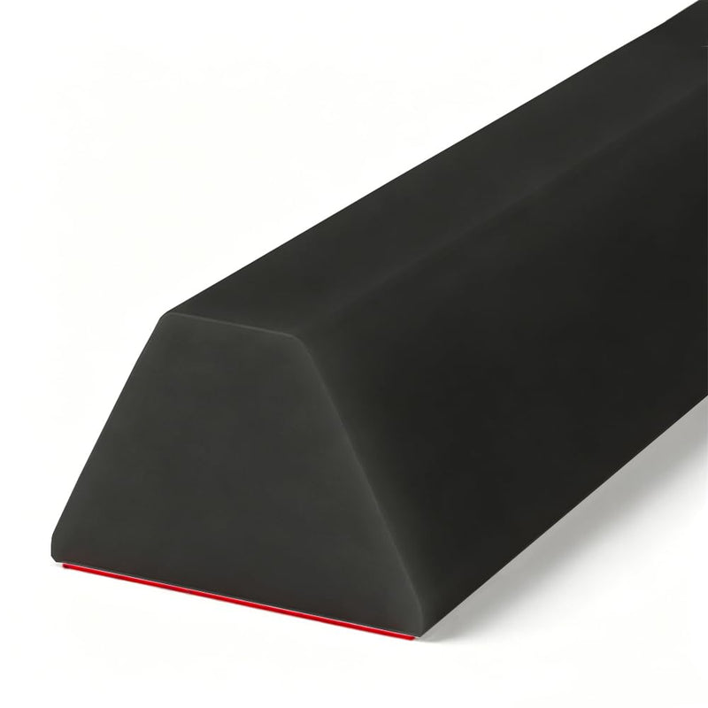 Shower Threshold Water Dam,Self Adhesive Silicone Waterproof Barrier Bathroom and Kitchen Shower Water Stopper Guard for Dry and Wet Separation Caulk Seal Strip Edge Trim (Length：118Inch, Black) Length：118Inch