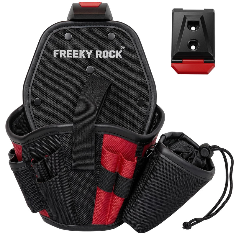 Drill Holster for Tool Belt, Heavy-Duty Impact Driver Tool Pouch with Belt Clip, 1680D Durable Tool Holster with Adjustable Strap for Handyman, Construction Workers, Electrician Drill holster