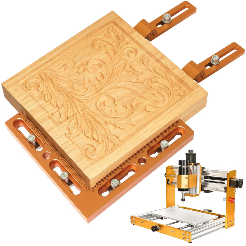 CNC Positioning Side Clamps Kit, Aluminum Alloy Vise, Adjustable Clamp for 3018 4040 CNC Router, T-Slot, Perforated & T-Track Table, Milling, Engraving, Woodworking, Metalworking, Acrylic & DIY