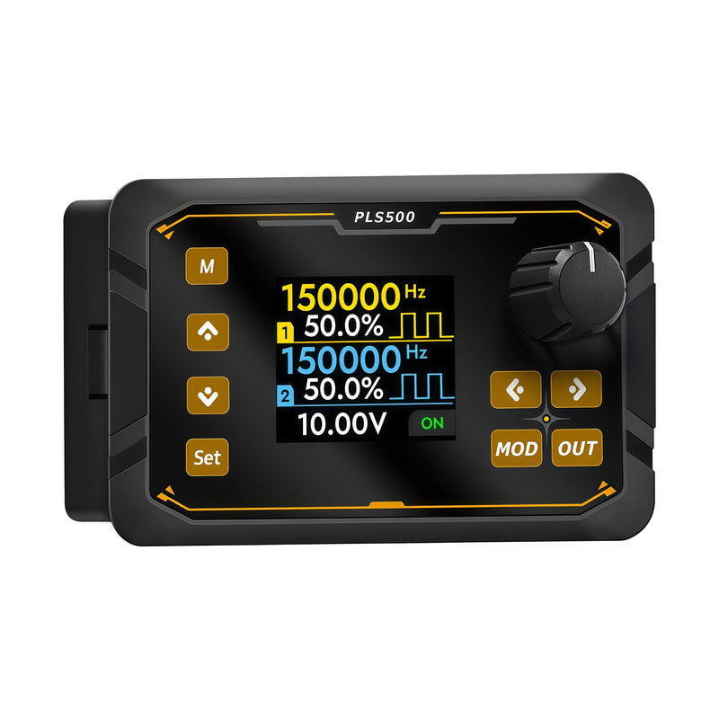 Dual-Channel Adjustable 1HZ~500KHZ PWM Pulse Frequency Signal Generator, DC 5-24V Frequency Function Generator Duty Cycle phasing Motor Driver Speed Controller