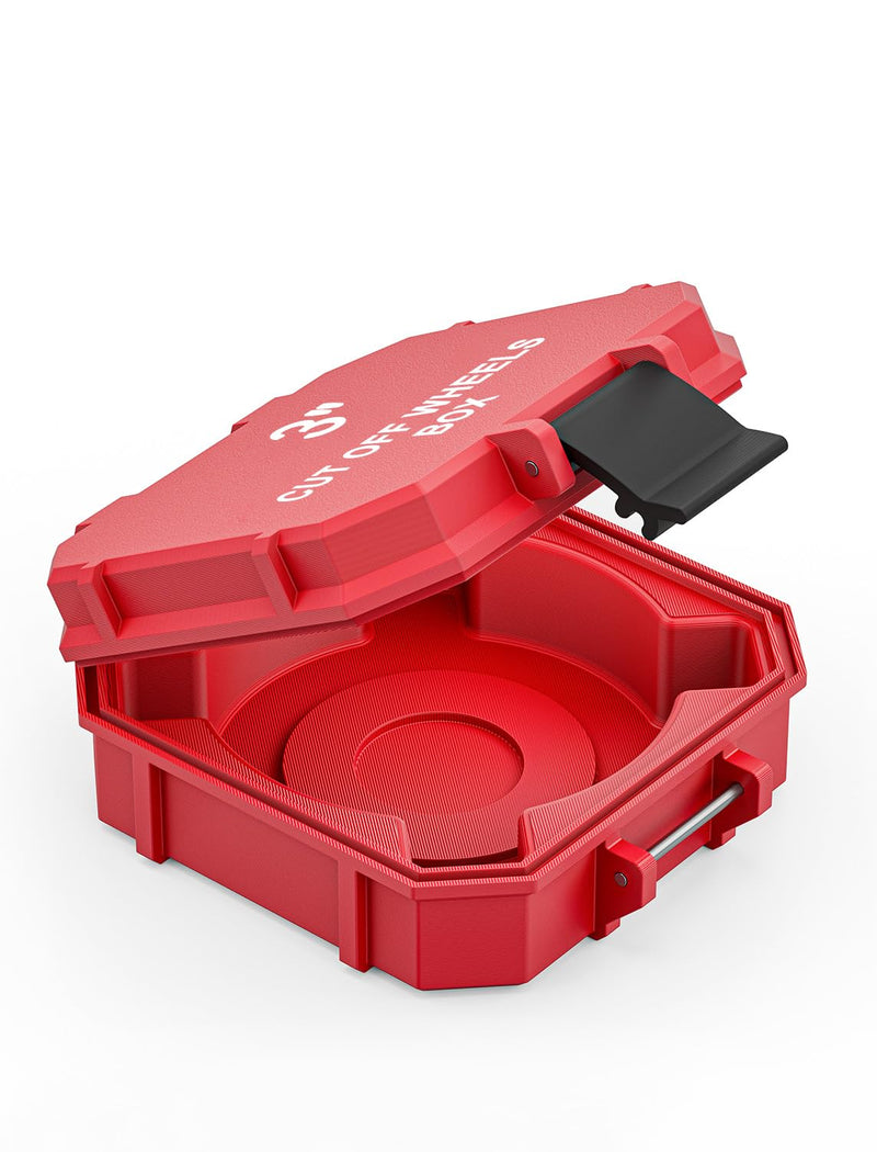 3 Inch Cutoff Wheel Storage Case, Portable Red Organizer Holder for 3 Inch Grinder Discs 3 Inches