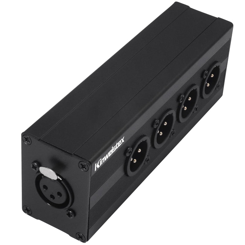XLR 1 Female to 4 Male Audio Y Splitter Balanced 3-Pin XLR Splitter Box for Mixers Mics