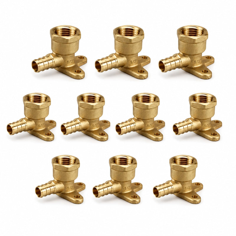 Drop Ear Elbow Threaded Fitting,PEX 1/2" x 1/2" NPT Female 10 Pack 10 Pack 1/2 " x 1/2 " Female NPT Drop Ear Elbow