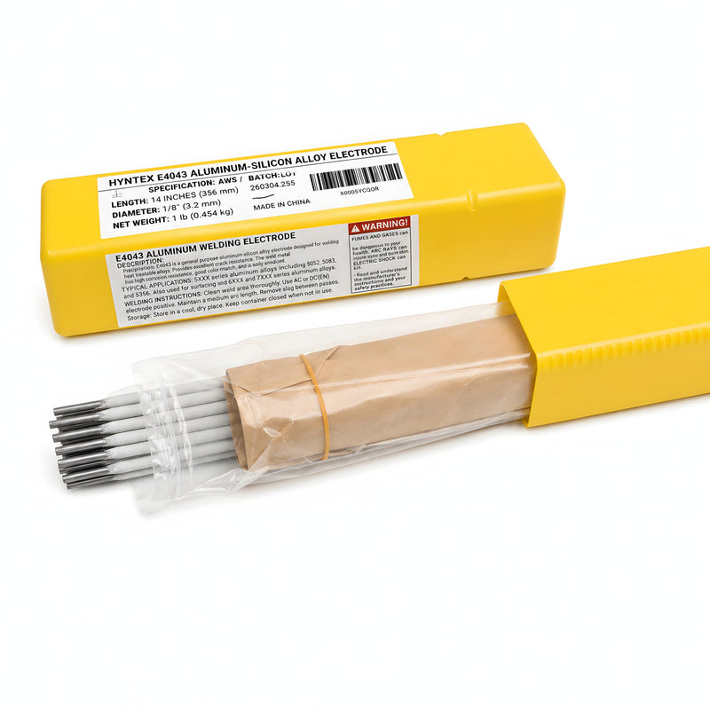 E4043 Aluminum Welding Rods 1/8" x 14" Stick Electrodes, 1lb | Aluminum Repair, Moisture-Resistant Pack, Stable Arc Low Spatter, Professional & DIY