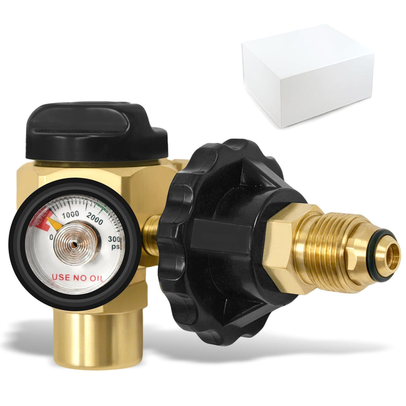 VN-500 Nitrogen Purge Control Valve Regulator w/500 PSI Flow Meter 4-Position Flow Control (TST/PRG/BRZ/OFF) Heavy-Duty Brass Body Hybrid Design Nitrogen Purging Regulator for Leak Testing