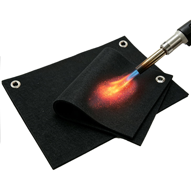 Carbon Felt Welding Blanket Fireproof 20 x 36" 2 Pcs, High-Density Heat Resistant Fabric & Heavy Duty Soldering Mat, Flame Retardant Welding Heat Shield for Plumbers, HVAC Brazing & Smoker Insulation 20 x 36" - 2 PCS