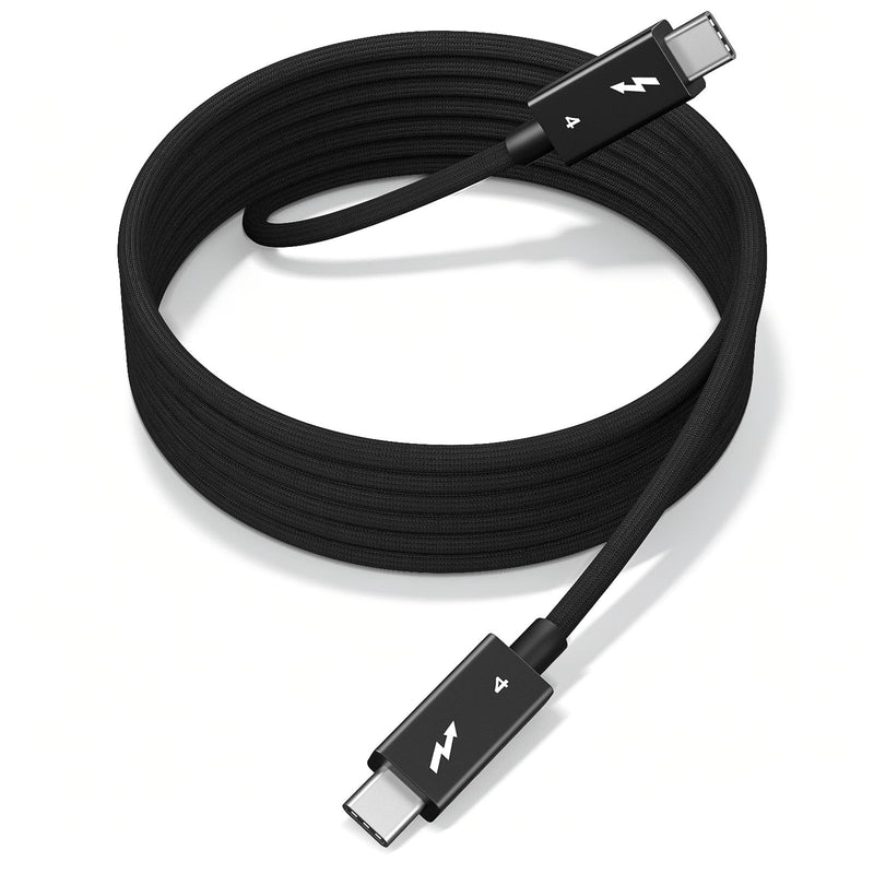 Thunderbolt 4 Cable, [40Gbps Data Transfer]Long USB C Cable 2M/6.6FT, 8K/4K 60Hz Video & 240W PD 3.1 Fast Charging, Active USB Braided Cable Cord Compatible with Thunderbolt 3/USB 4/MacBook Pro/iPhone