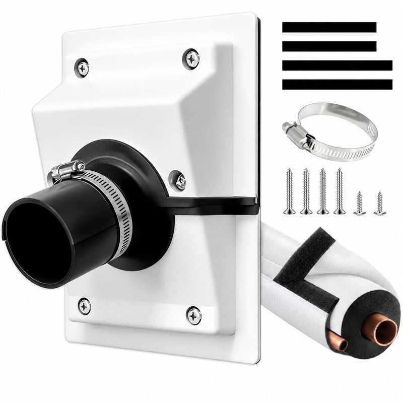 HVAC Wall Penetration & Line-Set Cover Kit White