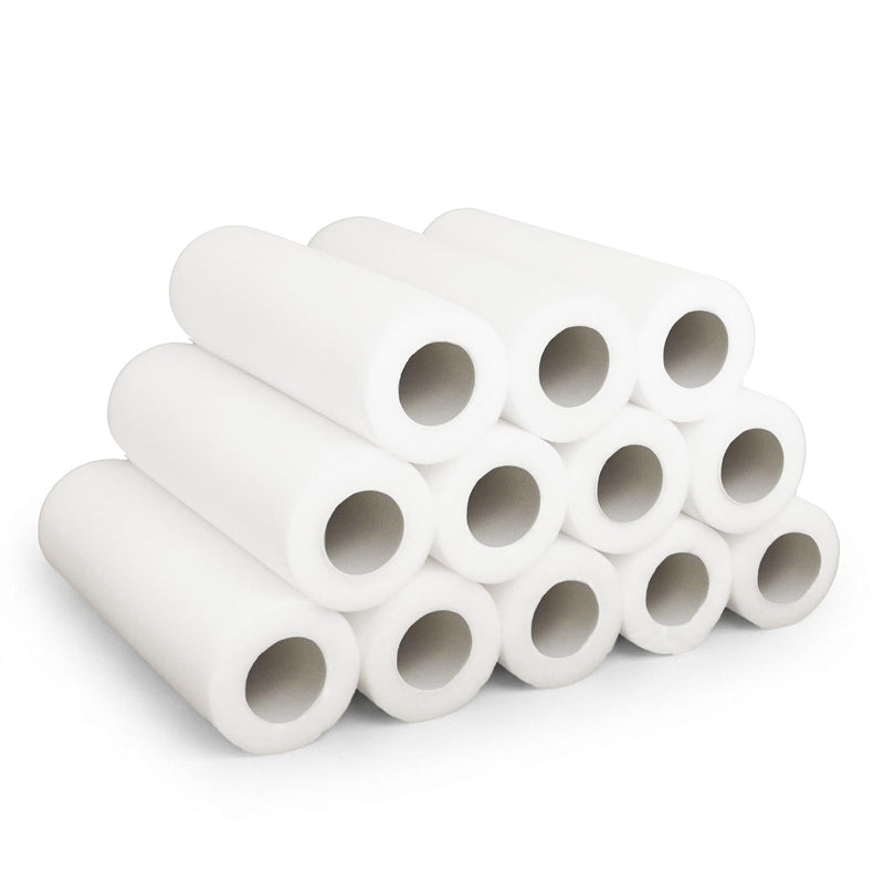 12 Pcs 9 Inch Foam Paint Roller, High Density Foam Paint Roller Covers, White, for Interior Surface Coating, Home Renovation Projects, Smooth Finish Application, Flat Area Refinishing