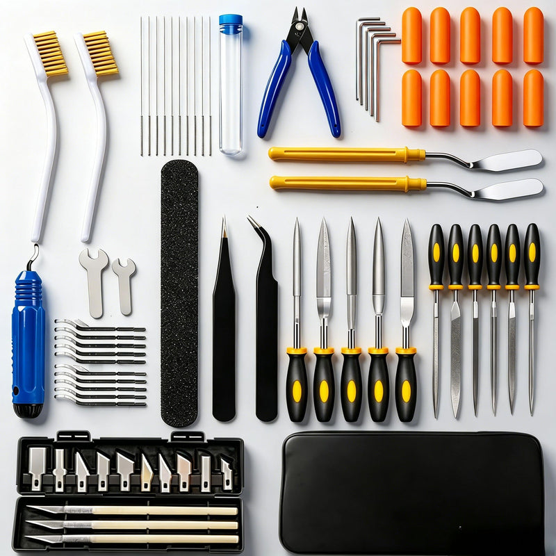 69Pcs 3D Printer Tool Kit,3D Printer Accessories -Deburring Tool,Nozzle Cleaning,Metal File,Scraper,Brush Cleaning,Craft Knife.Complete Starter Kit