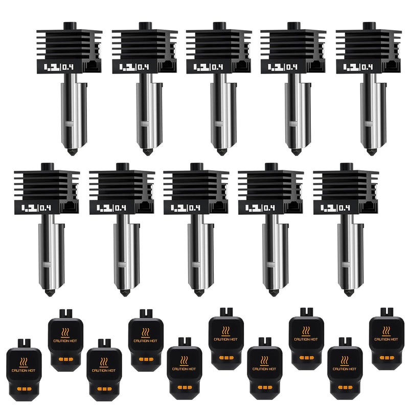 10pcs 0.4mm P2S/X2D Hotend for Bambu Lab H2D/H2C/H2S Laser Hotend 3D Printer Replaceable Nozzle Hardened Steel Nozzle Kit for Bambu Lab A1 Hotend 3D Printer Extruder Replacement Accessories 10PCS 0.4mm P2S Hotend
