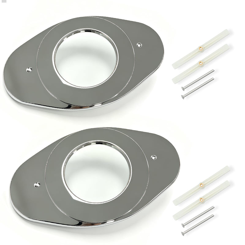 RP29827 One Hole Remodel Cover Plate for Moen and Delta Bathtub and Shower Valves, Renovation Shower Valves Cover Plate Replace 2 Handle or 3 Handle Shower - 2 Pack