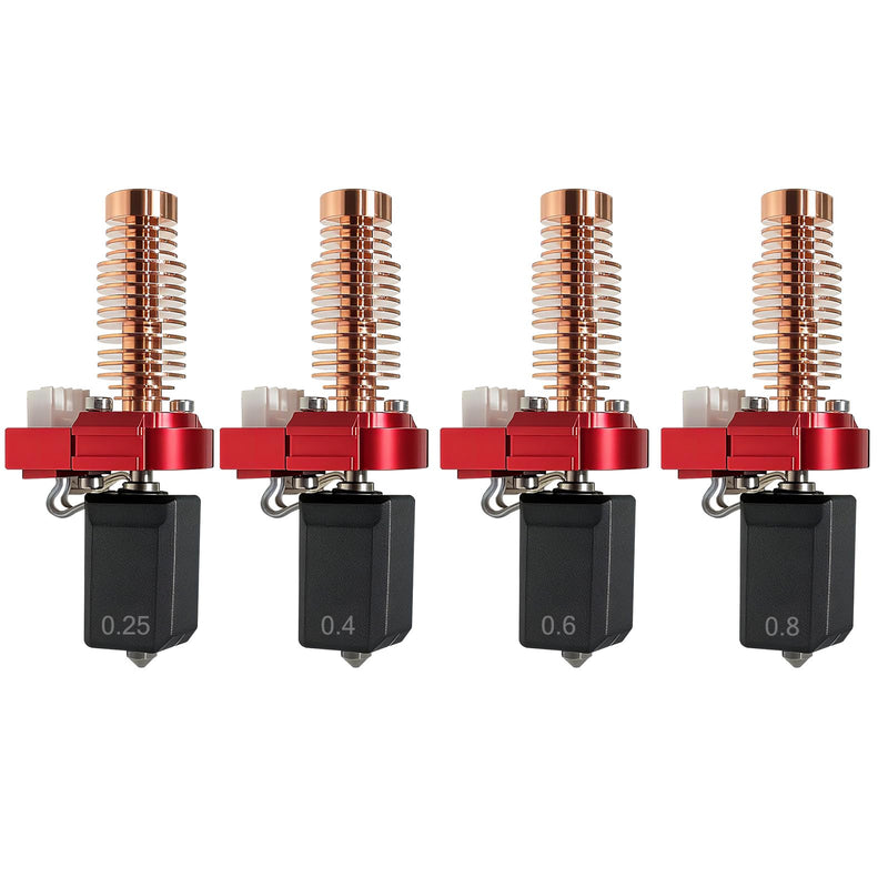 4 PK 0.25+0.4+0.6+0.8mm Hotend for Flashforge Adventurer 5M/5M Pro Hotend Adventure 5M Nozzle Ceramic Heating & Hardened Steel Quick-Detachable for AD5M Nozzle for Flashforge ad5m Accessories