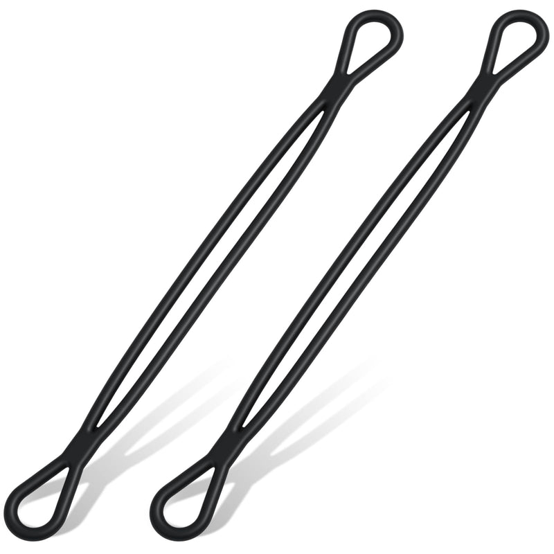 Seenelling 2 Pcs 17.7 Inch Boat Mooring Snubber for Dock Lines 1/2 Inch Shock Absorber, Heavy Duty, Black