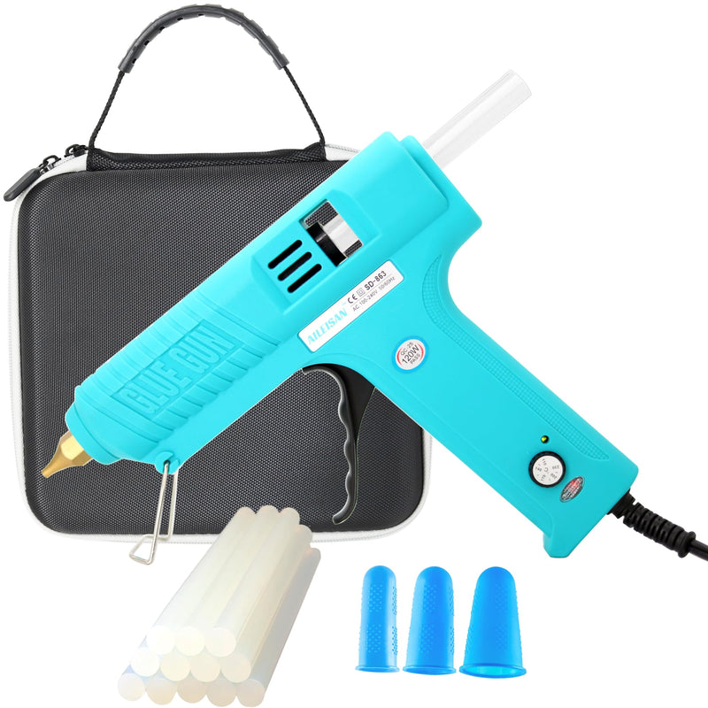 120W Hot Glue Gun Full Size with Temperature Control, Teal