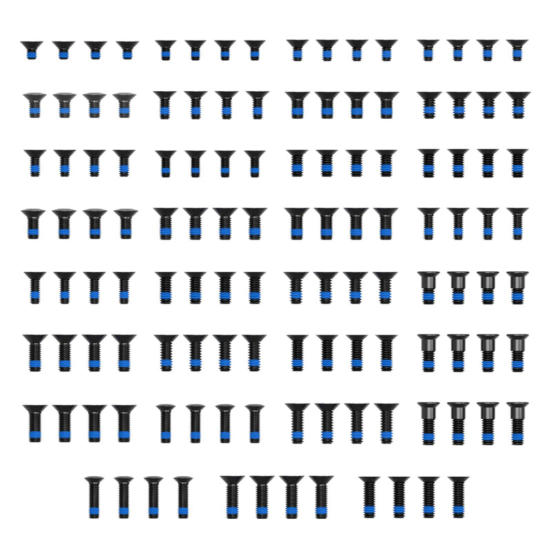Red Dot Mounting Screws Kit - 124 Pcs of 31 Sets Compatible with RMR Screws Include M3, M3.5, M4, #6-32, #4-40, #6-40, #6-48 (4 Pcs/Set) for Red Dot Sight & Plate Mounting