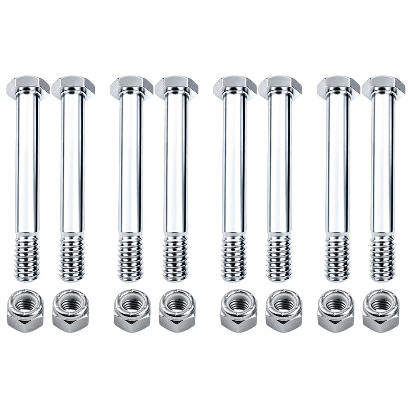 HKlanyue5/16 x18x2-9/100,Caster Wheel Bolt and nut， Carbon Steel, Galvanized, hex Head Screw, Suitable for handcarts, Replacement hub Bolt (100) 100