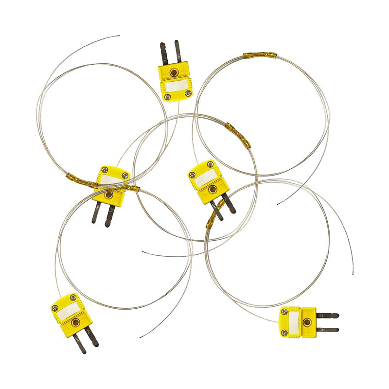 5pcs Pack High Accuracy K Type Mini-Connector Thermocouple Temperature Probe Sensor, 1 Metes Long Measure Range -40°C~260°C (-40°F~500°F)