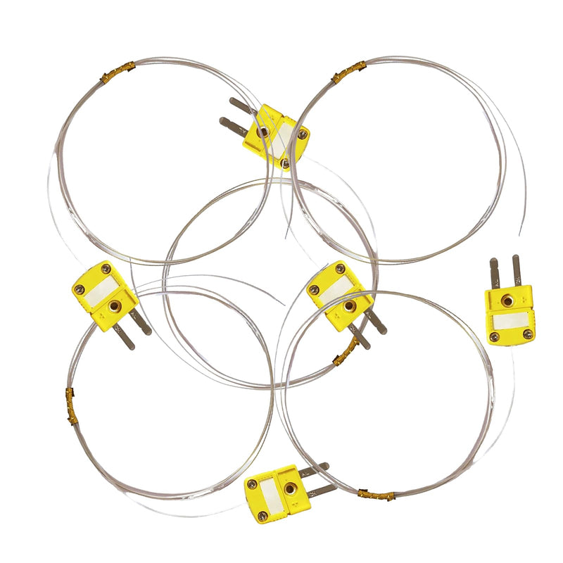 5pcs Pack High Accuracy K Type Mini-Connector Thermocouple Temperature Probe Sensor, 3 Metes Long Measure Range -40°C~260°C (-40°F~500°F)