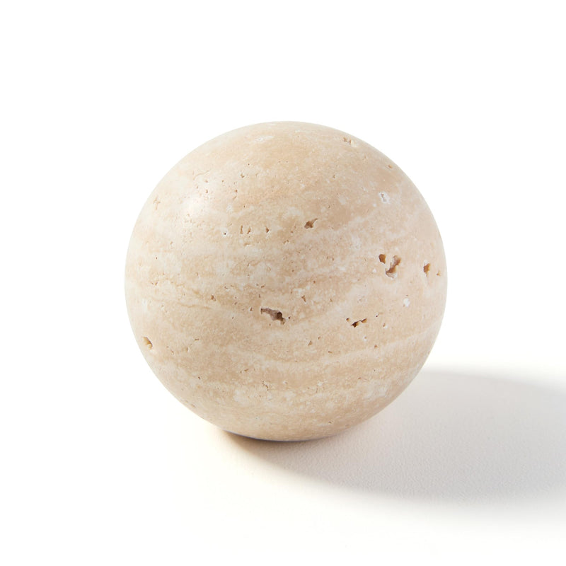 Natural Travertine Round Cabinet Knobs, 1.2" Diameter, 4-Pack | Modern Stone Handles, For Dresser, Nightstand & Furniture, M4 Screws Included Beige