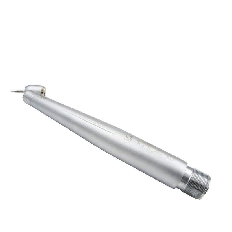 High-Speed 45 Degree Air Turbine Handpiece, Torque Head, Anti-Retraction Valve, Stainless Steel, 3-Port Spray, 4-Hole Coupler