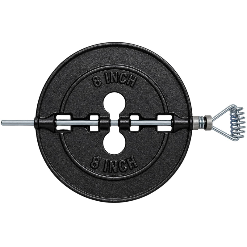 BM0053-A 8 in Cast Iron Stove Pipe Damper for Fireplace Black