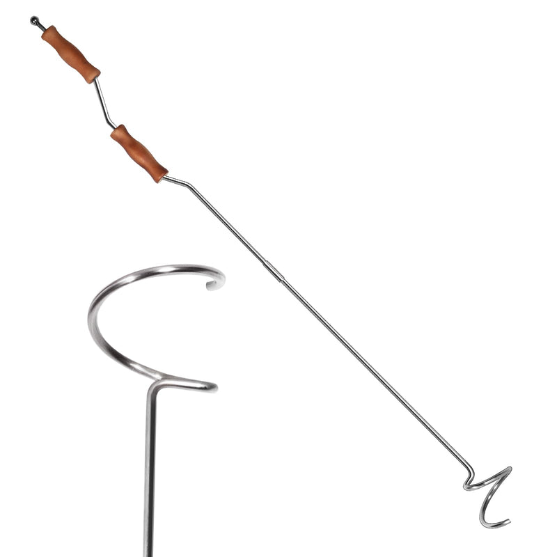 Stainless Steel Compost Aerator Tool – Manual Compost Turner for Outdoor Tumbler Bins, Rotating Mixing Tool