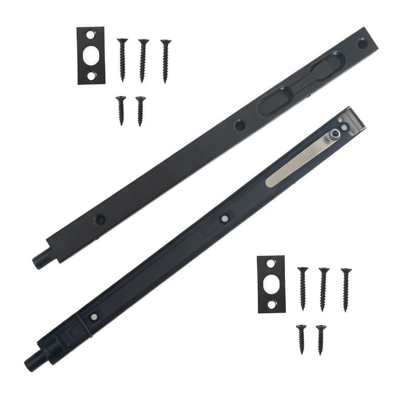 2Pcs 12 Inch Flush Bolt for Double Door, Stainless Steel Door Bolts, Metal Flush Latch Bolts with Screws for French Door, Bedrooms