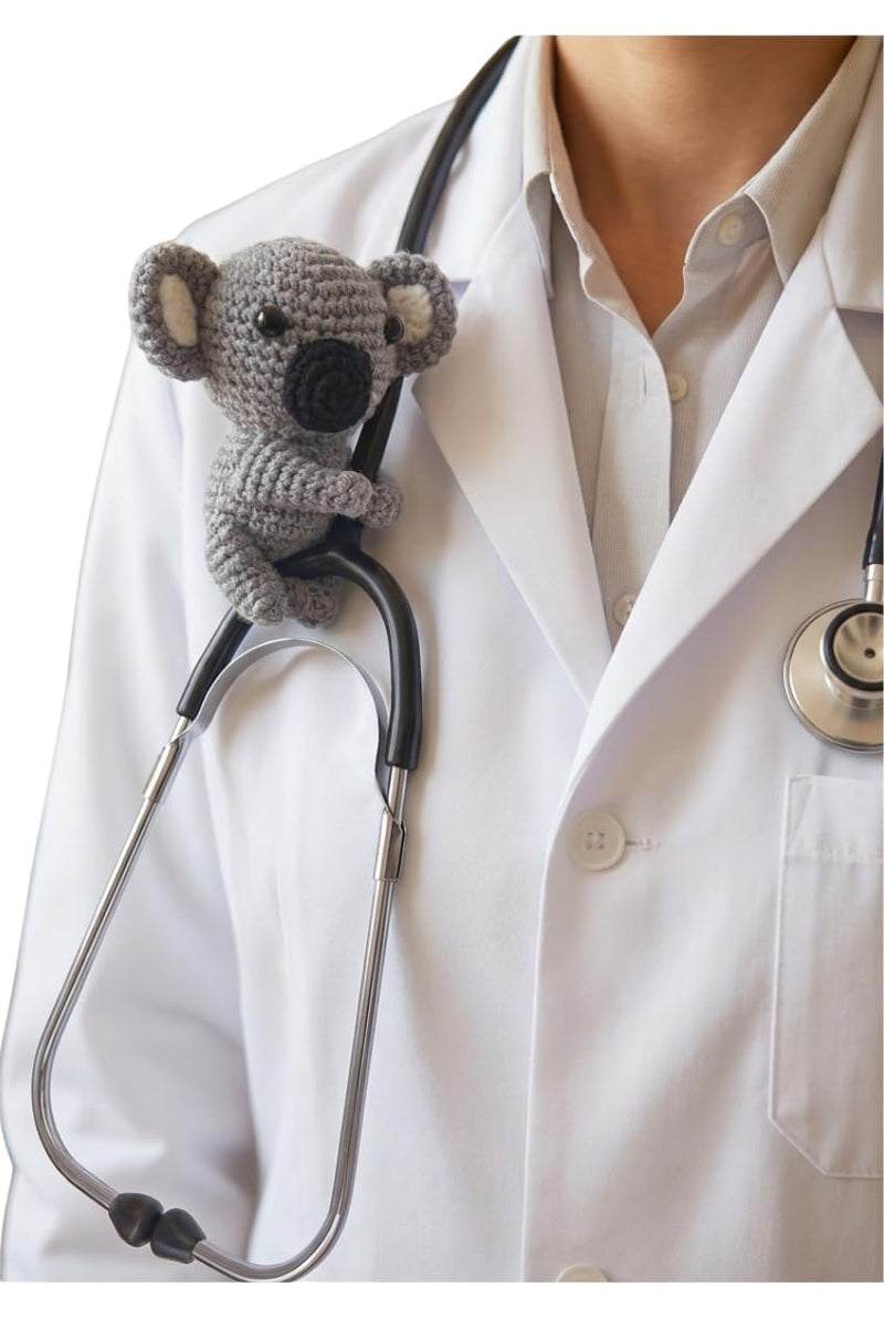 Handmade Crochet Koala Stethoscope Accessories Charm – Cute & Comfortable for Pediatricians and Nurses