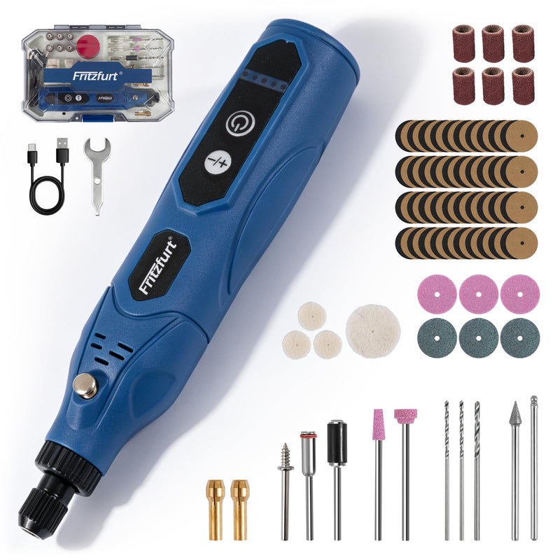 Mini Cordless Rotary Tool 5 Speed and USB Charging Rotary Tool Kit with 110 Accessories, Multi-Purpose 3.7V Power Rotary Tool for Engraving Sanding, Polishing, Drilling, Etching, DIY Crafts 110PCS