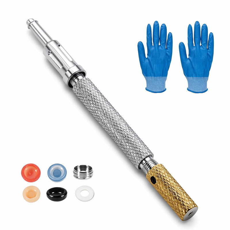 Universal Locater Core Tool for Male Retention Inserts Caps Insertion & Removal | Bar Removal Male Cap | 303 Stainless Steel, Detachable 3 Segments: 1.1/2.1/0.75in Each, Total 3.3in