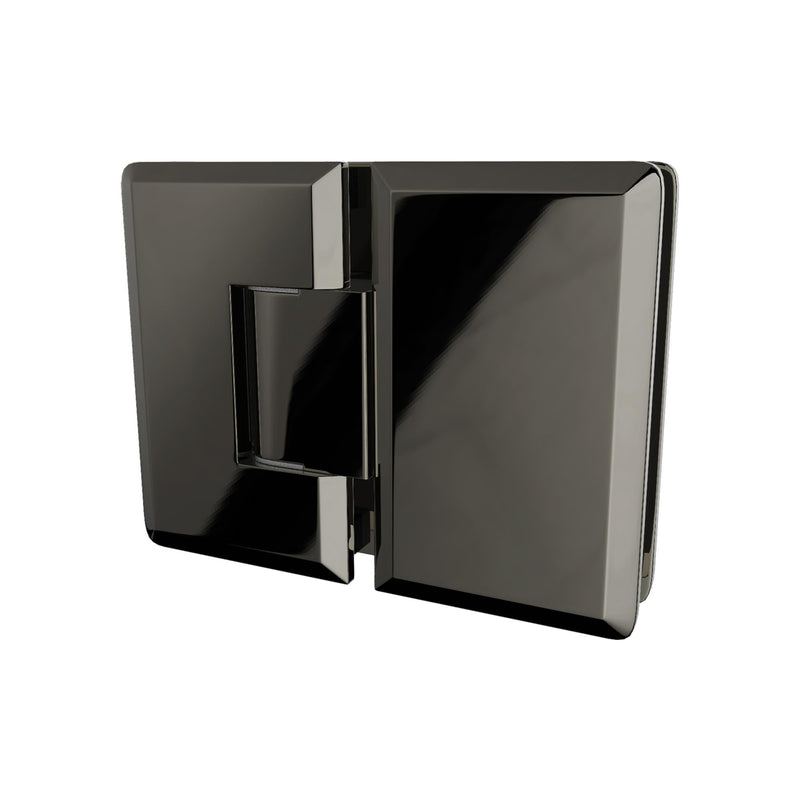 Brixwell 180 Degree Glass to Glass Standard Hinge, Polished Nickel Finish