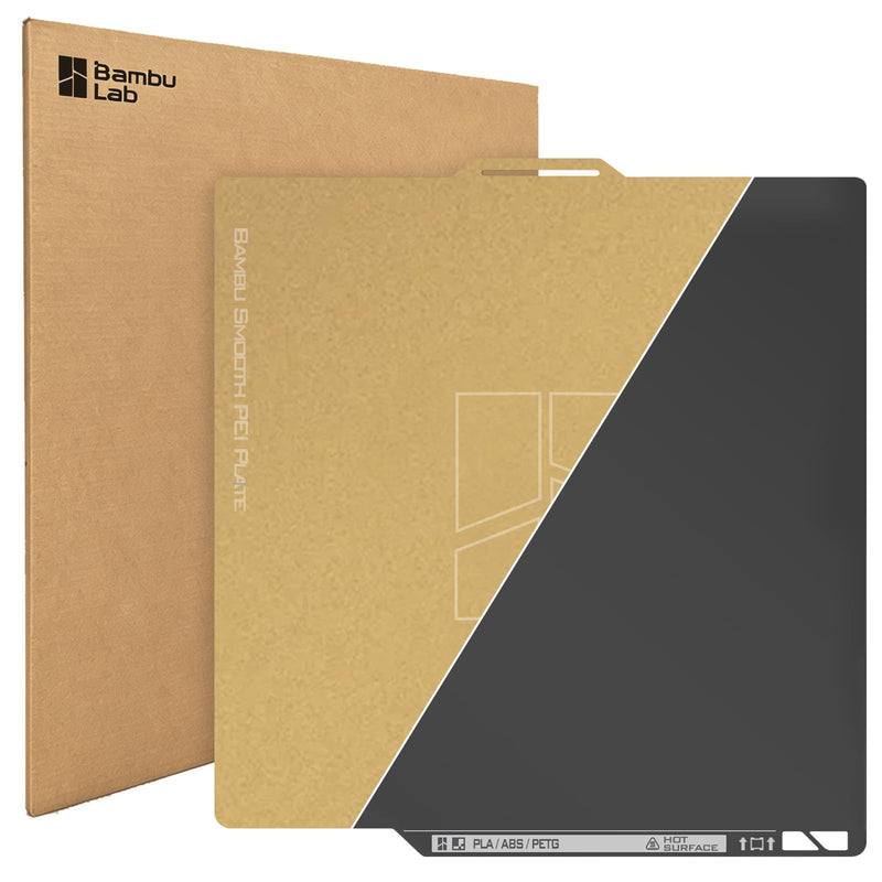 Original Bamboo Plates Dual-Sided Textured & Smooth PEI Build Plate 256x256mm, Magnetic Spring Steel Flexible Sheet with Self-Release,for Bambu Lab P1S/P1P/X1/X1C/X1E/A1 3D Printer Smooth + Textured Plate for P1P/P1S/X1/X1C