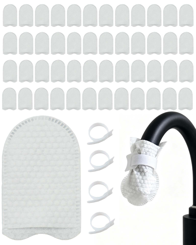 50 Packs Faucet Filter Cotton Pouch Kit,Universal Replaceable White-50