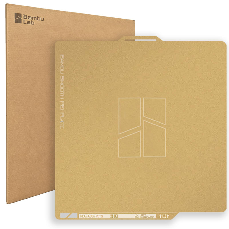 Original Bamboo Textured PEI Plate with QR Code for X2D/P2S/X1/X1C/X1E/P1P/P1S/A1 3D Printer,256x256mm PEI Powder Coated Spring Steel Build Plate, Excellent First-Layer Adhesion, Easy Self-Release Textured PEI Plate for P2S/X2D/P1P/P1S/X1/X1C/A1
