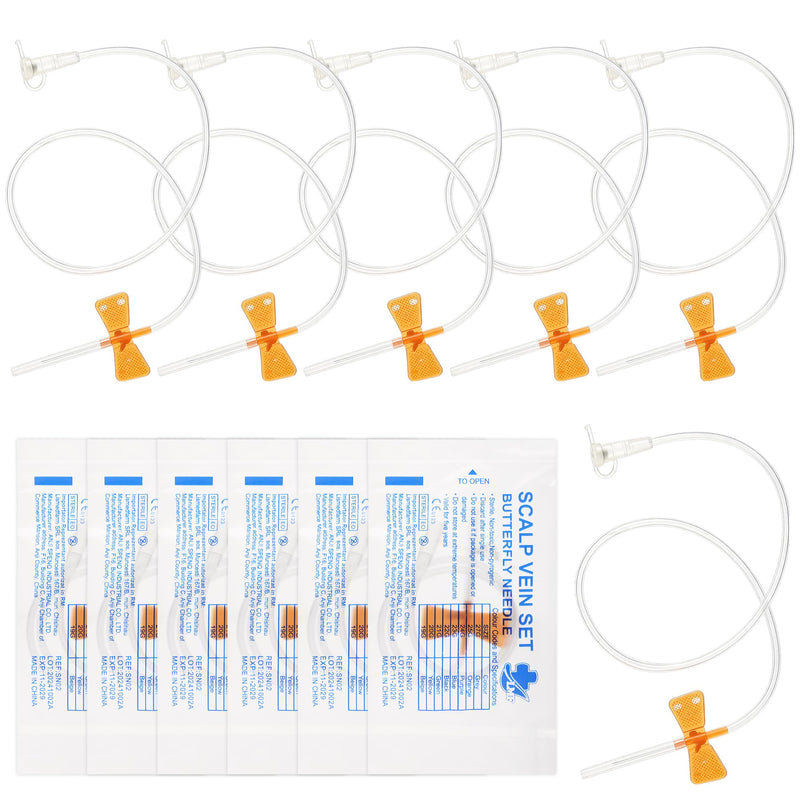 100PCS Butterfly, 25G×3/4", 12" Tube, Lab Supplies Dispensing Accessories | Individually Packed, for Laboratories and Pets