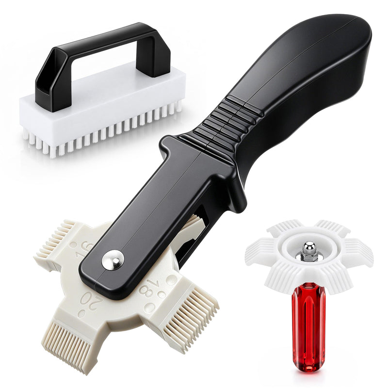 3 Piece AC Fin Comb Kit, Coil Cleaner Brush And Bent Fin Straightener Tools