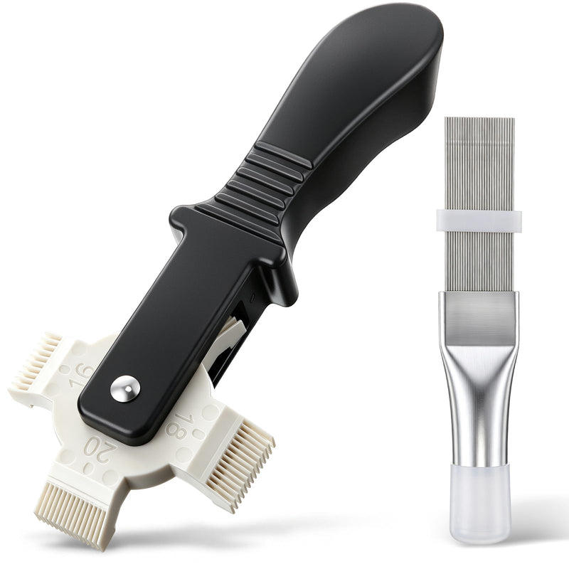Dreyoo 2PCS AC Fin Comb Kit, Fin Straightener Tool, 16 18 20 22 Fins/Inch