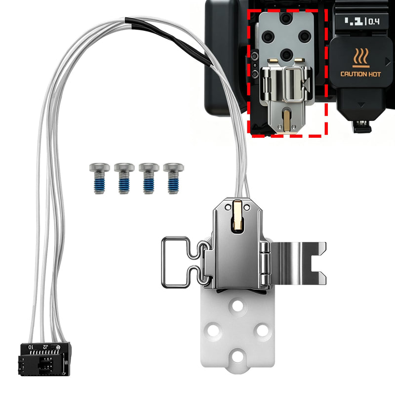 for Bambu Lab H2D/H2C Hotend Heating Assembly - Left,Zirconia Ceramic Base with Pre-Installed Thermistor & Heater Cartridge – Excellent Thermal Insulation– Quick-Clamp Design for Bambu H2C H2D Parts for Bambu H2D/H2C Left