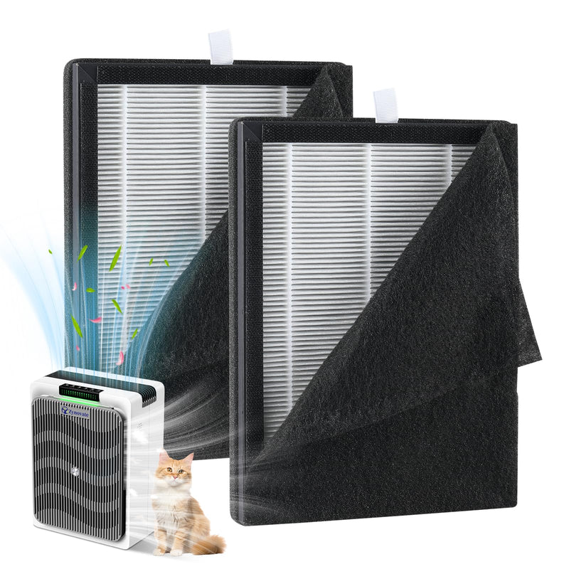 3-in-1 Replacement Filter for Zynovate PSASC-180 Air Purifier, 2 Packs