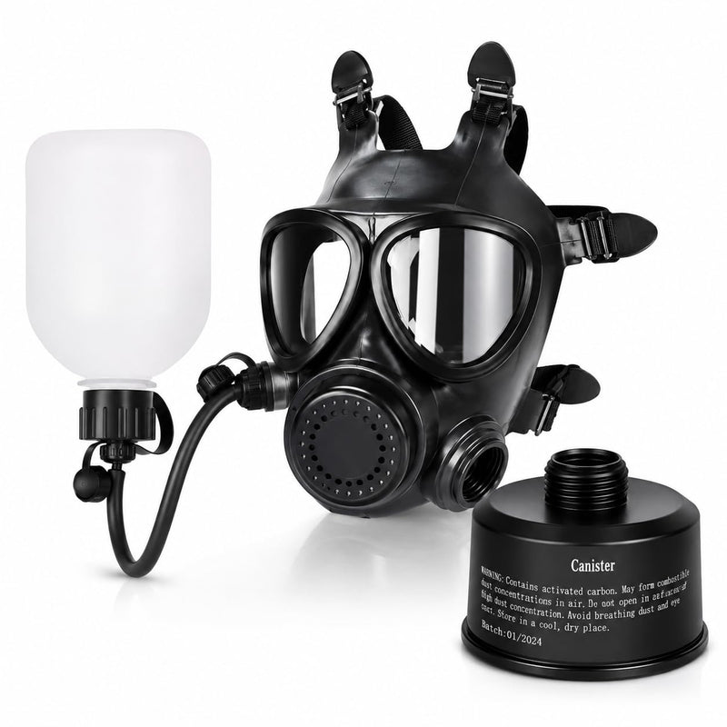 Full Face Respirator Mask with 40mm Filter & Hydration Kit